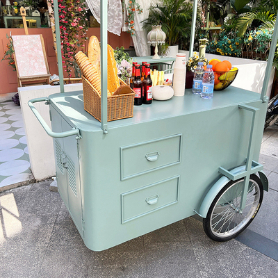 Food Truck Food trailer Mini Square Hamburgers Pizza BBQ Fast Food Trailer ice cream bike bicycle Cart for Sale