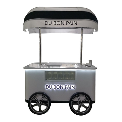 factory price ice cream cart with wheels ice cream push cart gelato freezer cart