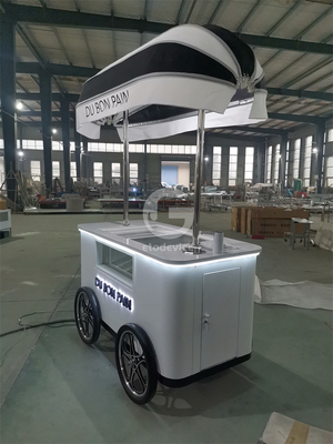 factory price ice cream cart with wheels ice cream push cart gelato freezer cart
