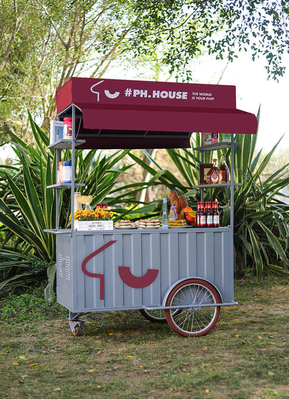Portable Coffee Tricycle Bike  Handcrafted Push Cart for On the Go Brews