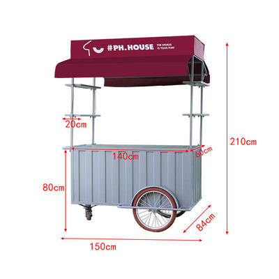 Coffee Tricycle Ice Cream Cart  Mobile Business Solution for Beverages and Treats