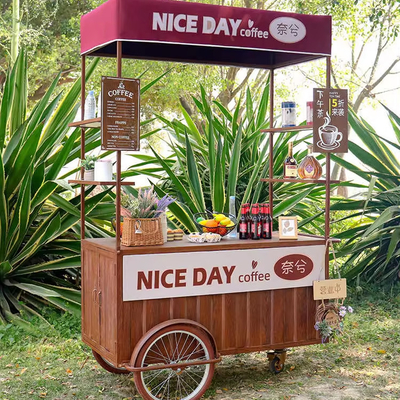 Hand Push Coffee Bicycle  New Design Tricycle Cart for Mobile Cafe
