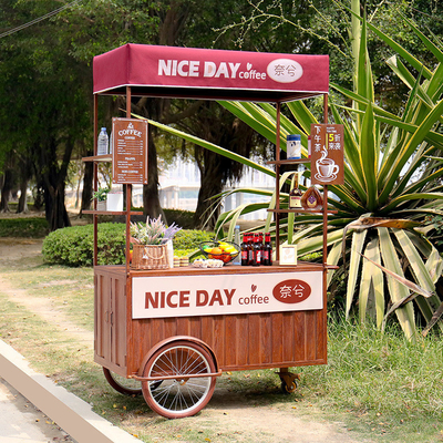 Hand Push Coffee Bicycle  New Design Tricycle Cart for Mobile Cafe