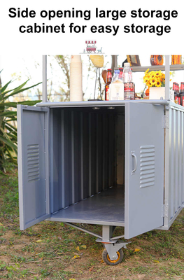 Ice Cream, Hot Food &amp; Beverage Vending Push Cart