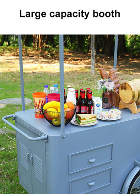 Food on Wheels hand push cart Cargo Bike for fruits candy waffle Street Food