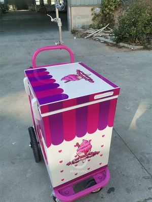 Europe Standard Street Mobile ice cream Stand Vending Ice Cream Cart With Freezer