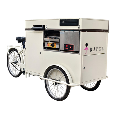 200w Ice Cream Push Cart Customized Food Snack Cart  Easy To Operate