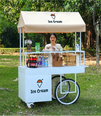 Sustainable Sweets Station Eco-Friendly Ice Cream Coffee Push Cart