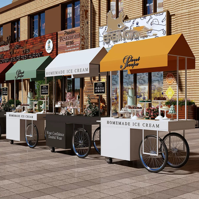 Sustainable Sweets Station Eco-Friendly Ice Cream Coffee Push Cart