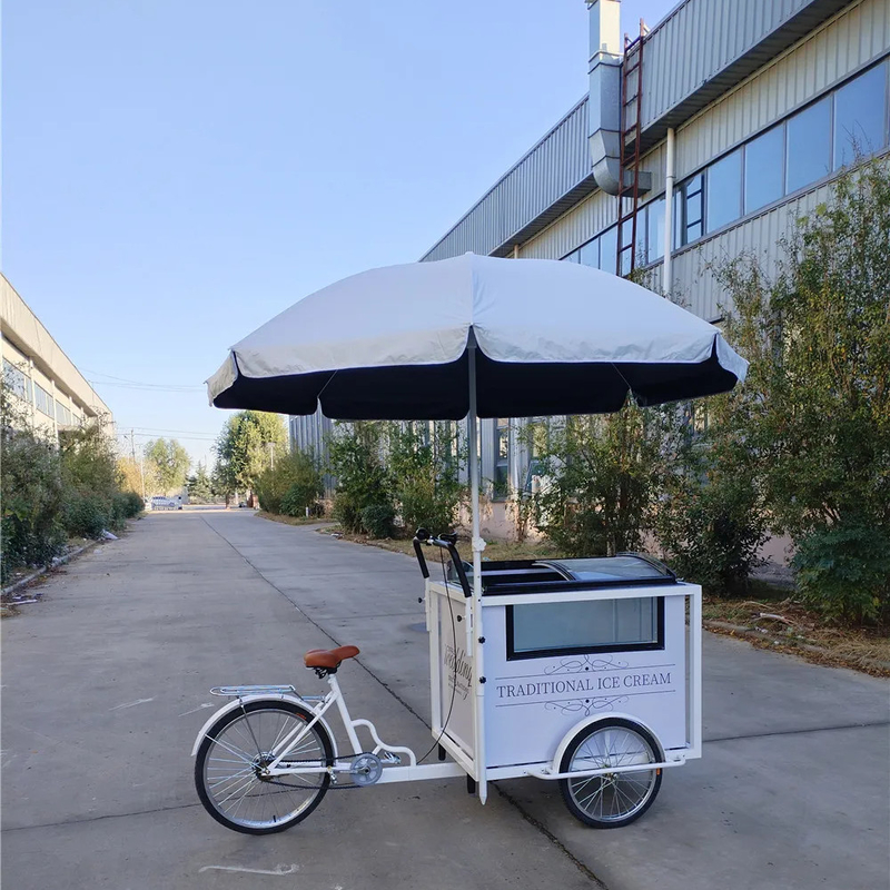 Electric Italian Ice Cream Push Cart Tricycle 220V/380V Voltage 220*87*240cmcm Size