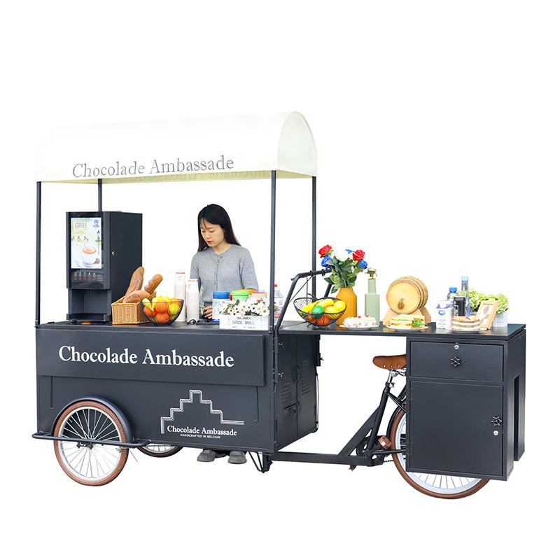 Tricycle for Food Delivery Bakery Leisure Fast Food Equipment Bike Container Food Truck
