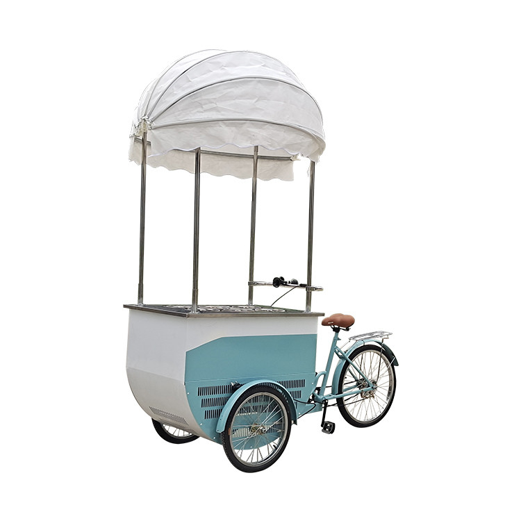 Ice Cream Bike Freezer Mobile Food Bike for Shop Fried Chicken Hamburger Pizza BBQ