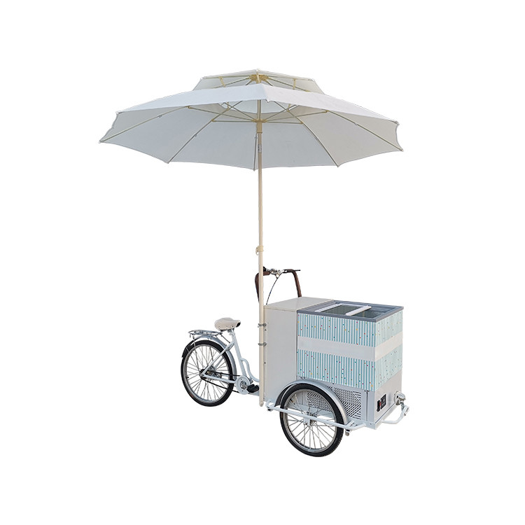 Customized GLORY Three Wheels Tricycle Outdoor Food Bike Vending Carts for Selling Fast Food
