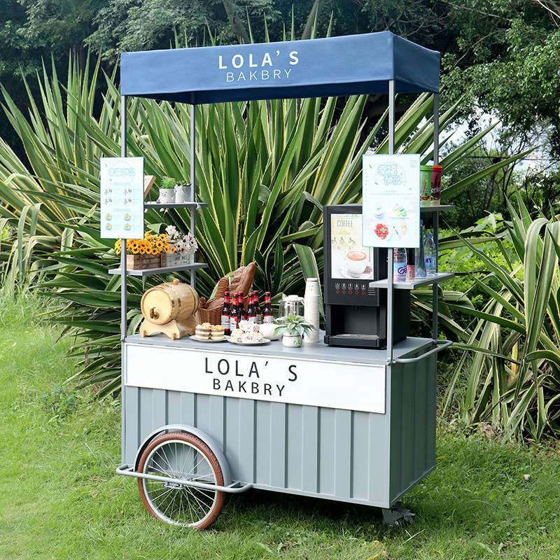 Market Mobile Ice Cream Street Cart with Water System Customization and Voltage