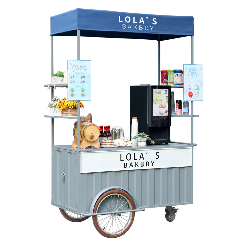 110v/220v Voltage Outdoor Fast Food Kiosk Ice Cream Bike for Outdoor Snack Sales