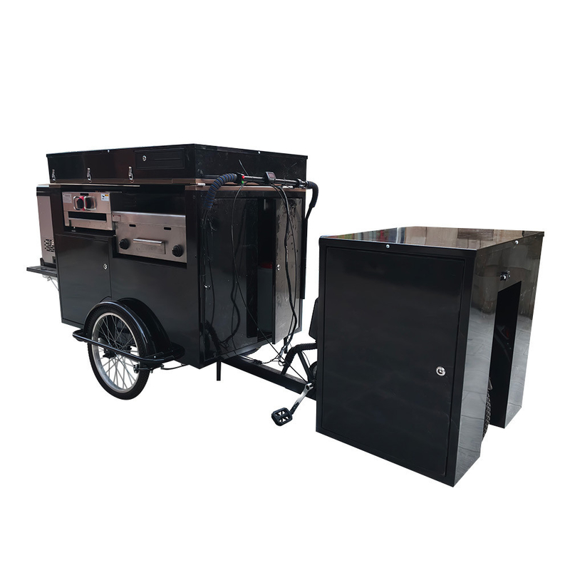 Street Food Carts Crepe Cart and Mobile Three-Wheeled Bicycles for Manufacturing Plant