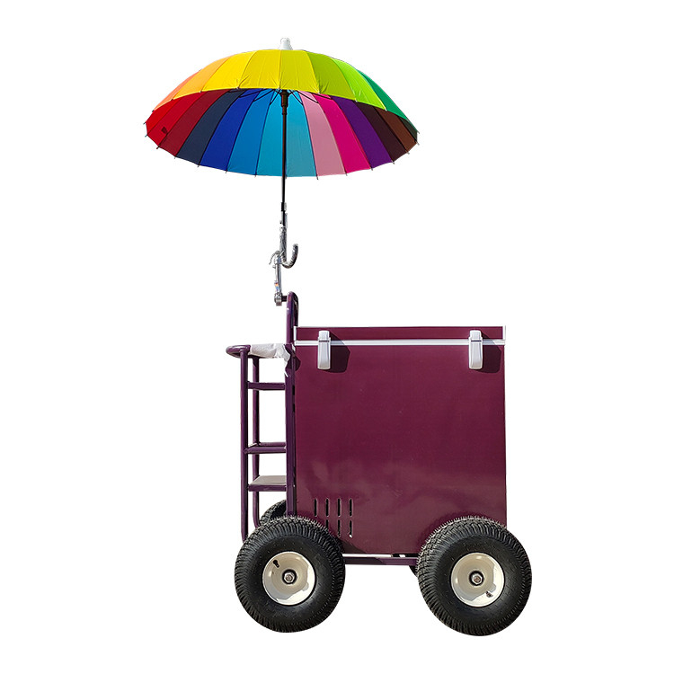Building Material Shops 830*650*2200mm Street Food Kiosk Cart Food Van Hot Dog Cart