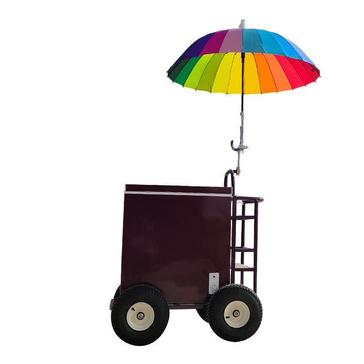 Fast Food Customized Counter Ice Cream Push Cart with Logo Enhance Your Business Image