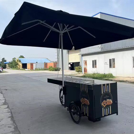 Outdoor Street Vending Cart for Versatile Farmers Market and Shopping Convenience