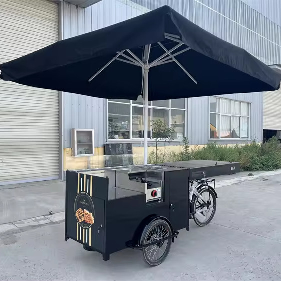 Customized Color Electric Mobile Drink Tricycle for Fast Food and Coffee Cart Sale