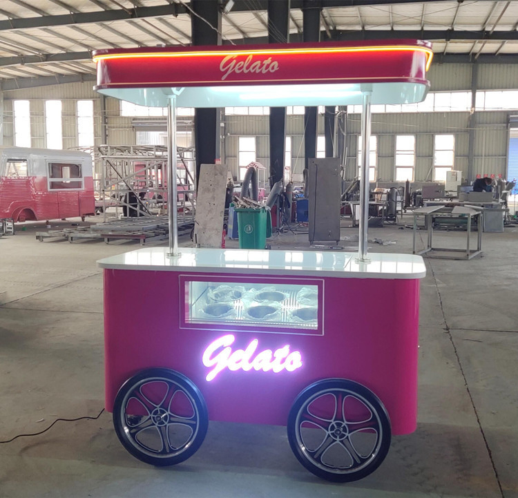 ice cream trolley cart commercial ice cream cart cart ice cream for food business