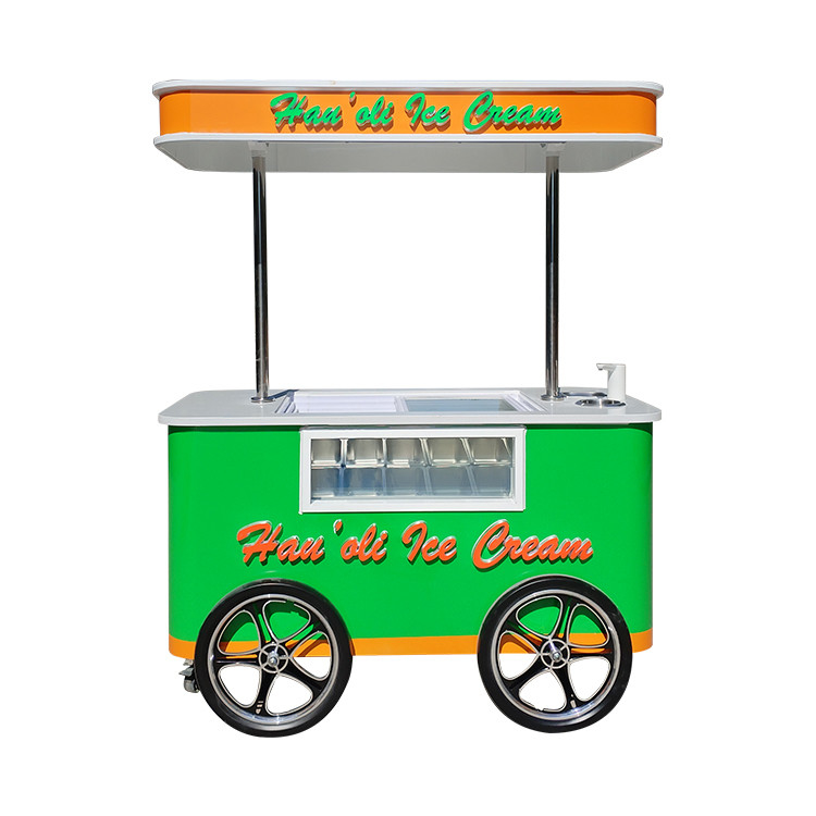 OEM CE Approved 4 Wheels Cargo Bike with Freezer Food Vending Carts for Sale Ice Cream Electric Tricycle